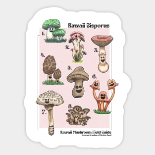 Kawaii Bosporus Mushroom Field Guide Sticker